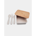 WHEAT LUNCH KIT - Eco-Friendly Reusable Lunch Box with Cutlery Set - Image 2