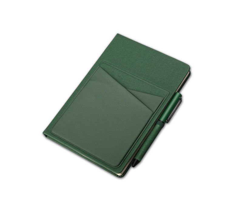 SIMPLE NOTE - A5 Linen Notebook with Lycra Pockets and Pen Holder - Image 4
