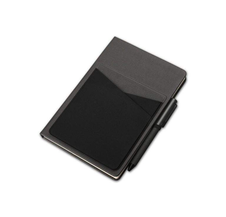 SIMPLE NOTE - A5 Linen Notebook with Lycra Pockets and Pen Holder - Image 3