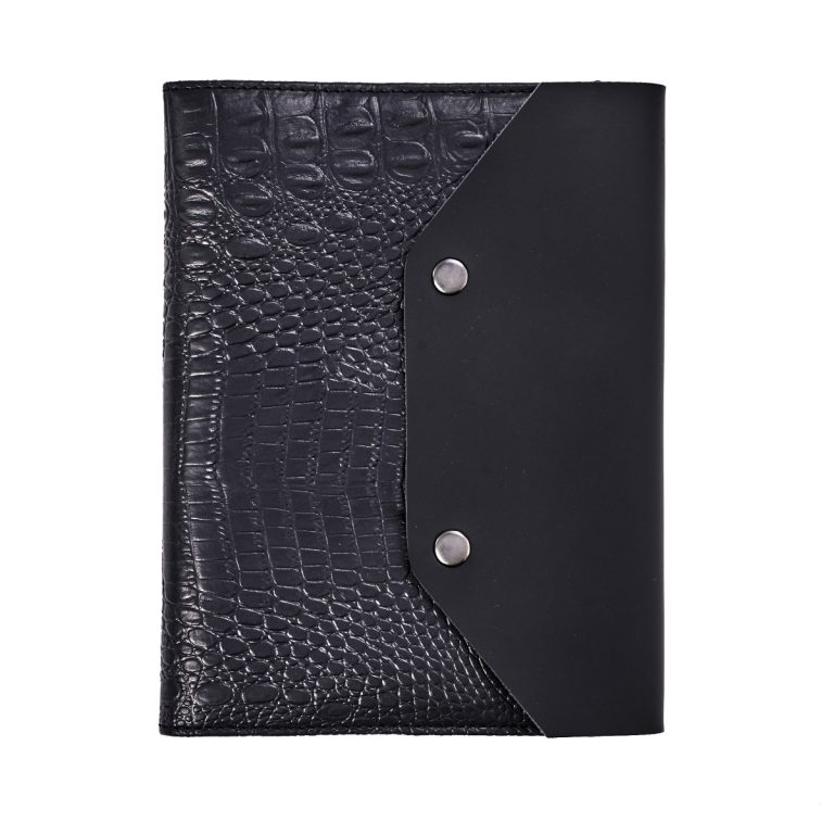 A5 CROCONOTE - Elegant Crocodile Leatherette A5 Notebook Organizer - Image 4