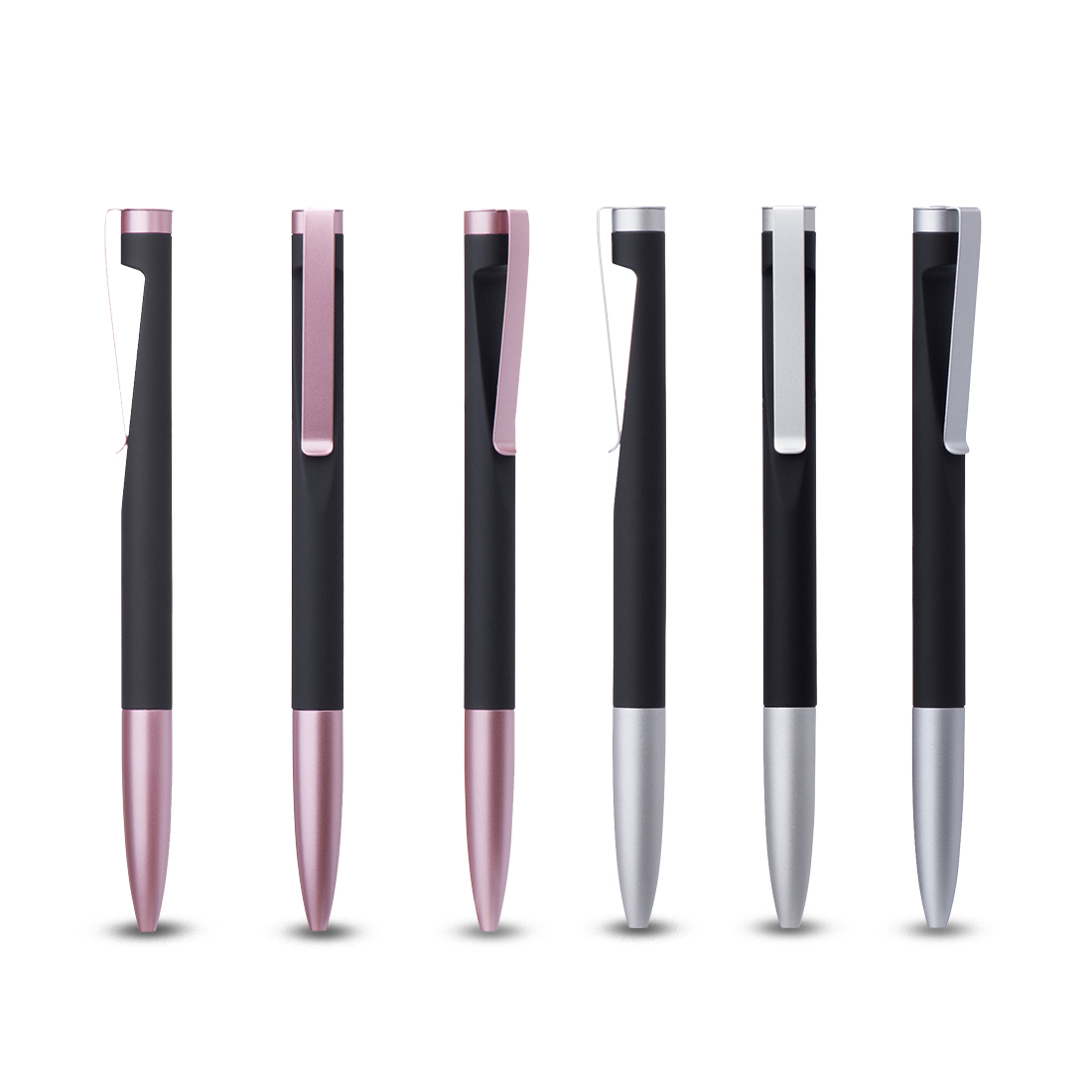 e4023 CLIPPY PEN - Elegant Metal Ballpen German Blue Ink - Image 1