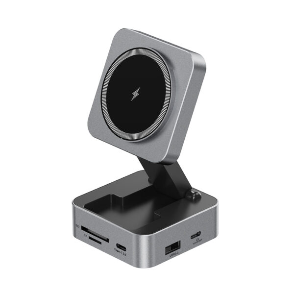 10n1 HUBMAX – Gunmetal 10-in-1 High-Capacity Charging Station with MagSafe Wireless & 100W Type-C Power - Image 4