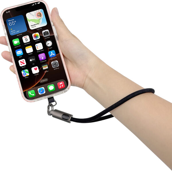 E5111-2 STRAPPY – Durable USB-C to USB-C Fast Charging Cable with 60W Power & Keychain Design for Easy Portability - Image 1