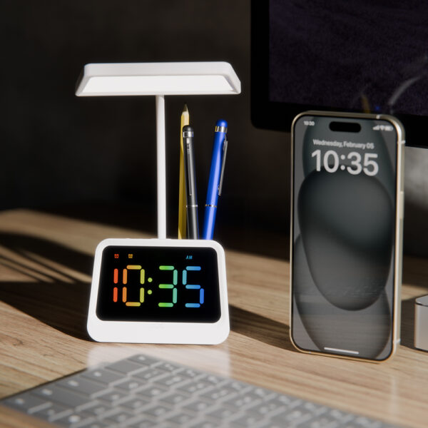 CLAMP – Multifunctional Bluetooth Speaker with 20-Hour Playtime, TWS, FM Radio, RGB Lighting & Phone Stand - Image 2