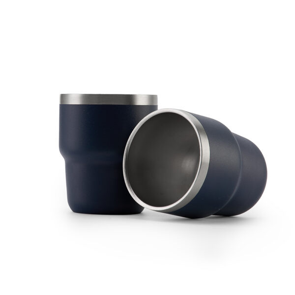 ESPRESSO STACKABLE – Stylish 80ml Double-Wall Stainless Steel Espresso Cups with Silver-Lined Lid & Premium Gift Box - Image 3